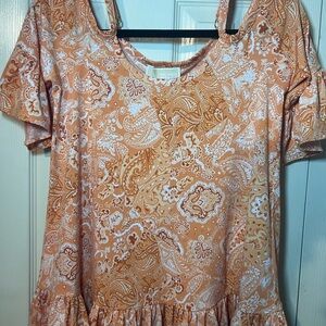 Michael Kors Peach Paisley Blouse